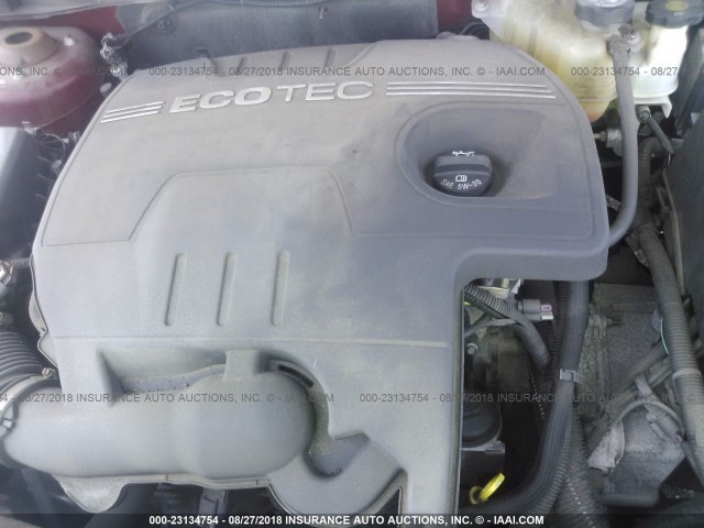 1G2ZF57B484179744 - 2008 PONTIAC G6 VALUE LEADER/BASE RED photo 10