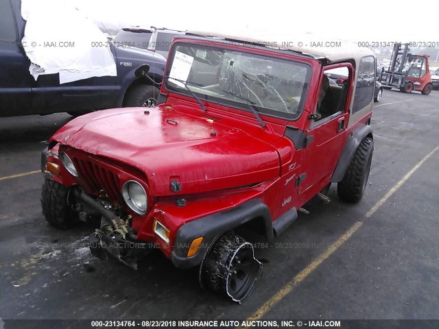 1J4FA49S12P720687 - 2002 JEEP WRANGLER / TJ SPORT RED photo 2