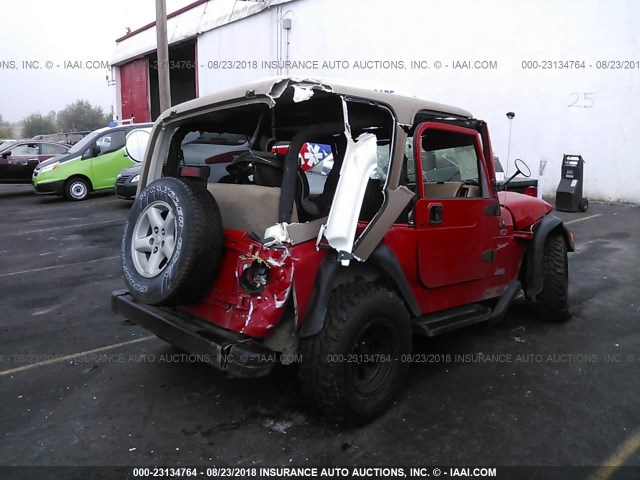 1J4FA49S12P720687 - 2002 JEEP WRANGLER / TJ SPORT RED photo 6