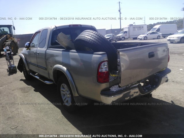 5TBRT34145S465574 - 2005 TOYOTA TUNDRA ACCESS CAB SR5 GOLD photo 3