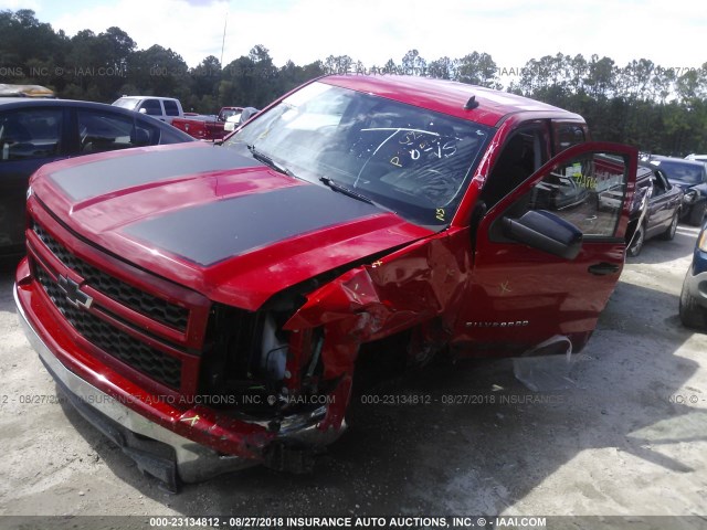 1GCRCREC8EZ396610 - 2014 CHEVROLET SILVERADO C1500 LT RED photo 2