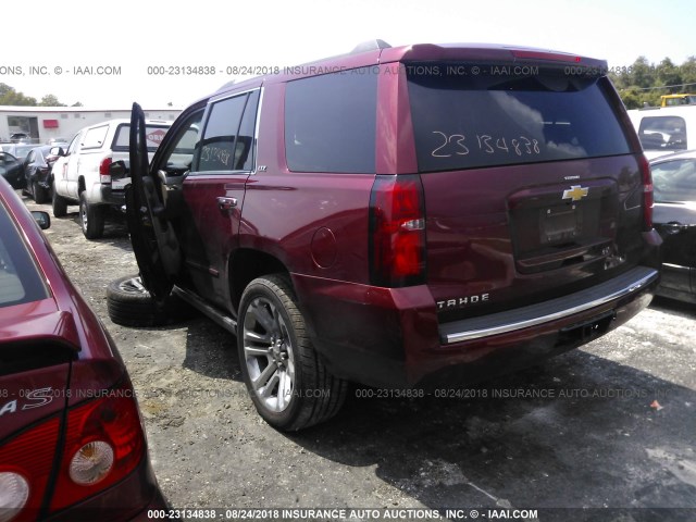 1GNSCCKC0GR184507 - 2016 CHEVROLET TAHOE C1500 LTZ RED photo 3