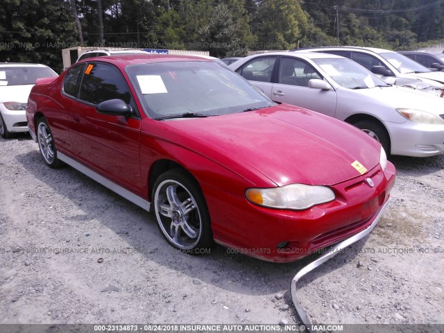2G1WX12K839159913 - 2003 CHEVROLET MONTE CARLO SS წითელი ფოტო 1