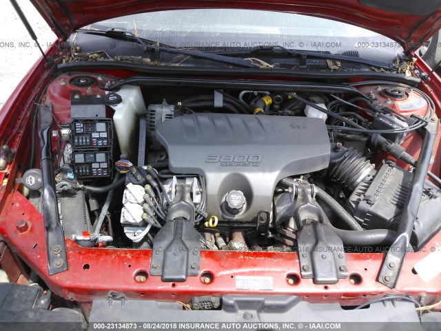 2G1WX12K839159913 - 2003 CHEVROLET MONTE CARLO SS წითელი ფოტო 10