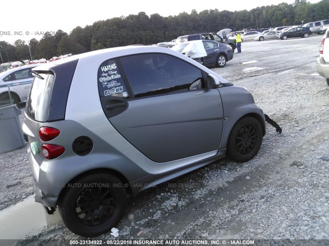 WMEEJ3BA1DK635685 - 2013 SMART FORTWO PURE/PASSION GRAY photo 4