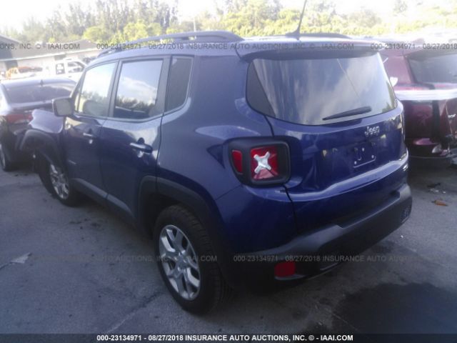 ZACCJABB7HPE79179 - 2017 JEEP RENEGADE LATITUDE BLUE photo 3