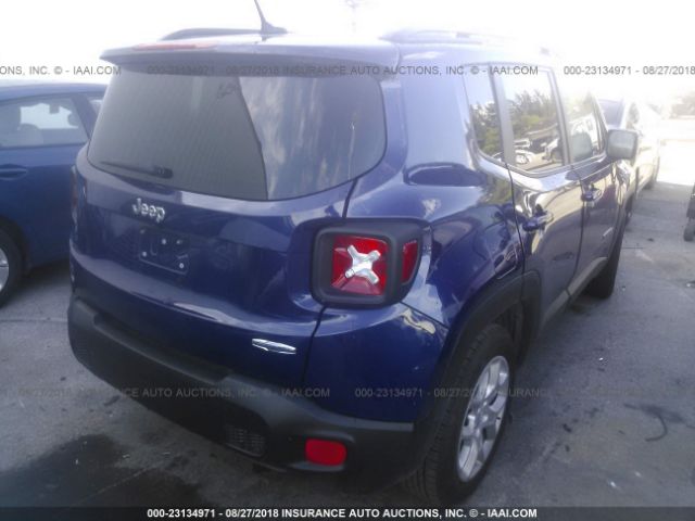 ZACCJABB7HPE79179 - 2017 JEEP RENEGADE LATITUDE BLUE photo 4