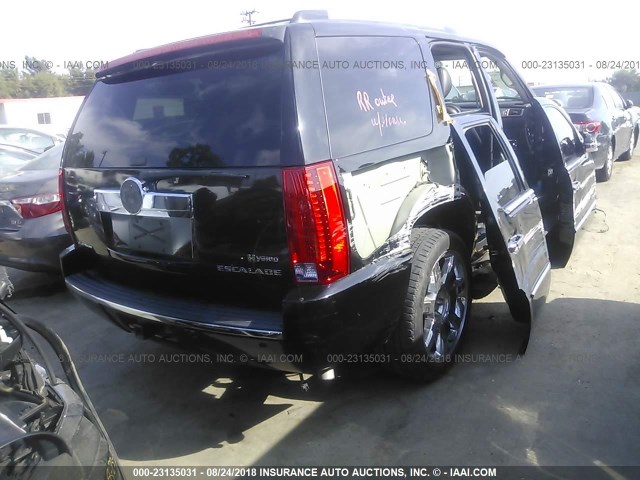 1GYS4FEJ0DR273095 - 2013 CADILLAC ESCALADE PLATINUM HYBRID BLACK photo 4