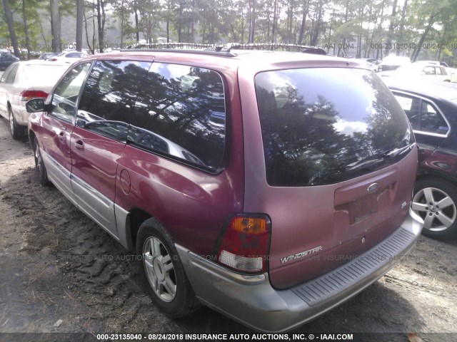 2FMZA53482BB76789 - 2002 FORD WINDSTAR SEL RED photo 3