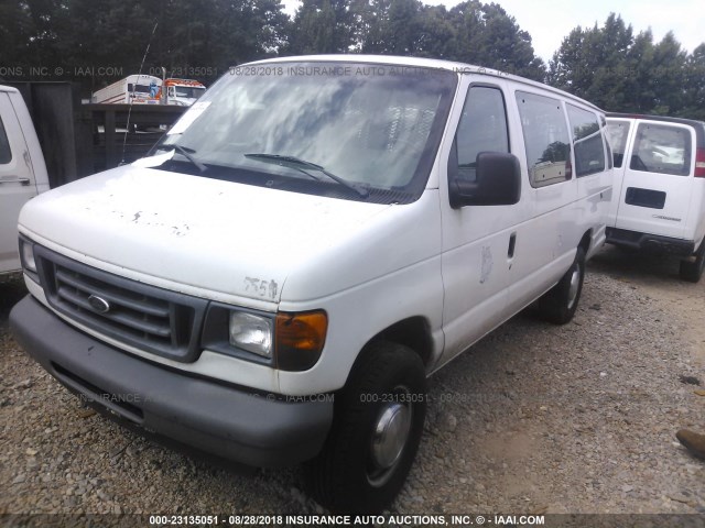 1FBSS31L16DB22966 - 2006 FORD ECONOLINE E350 SUPER DUTY WAGON WHITE photo 2