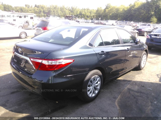 4T4BF1FKXFR494036 - 2015 TOYOTA CAMRY LE/XLE/SE/XSE BLACK photo 4