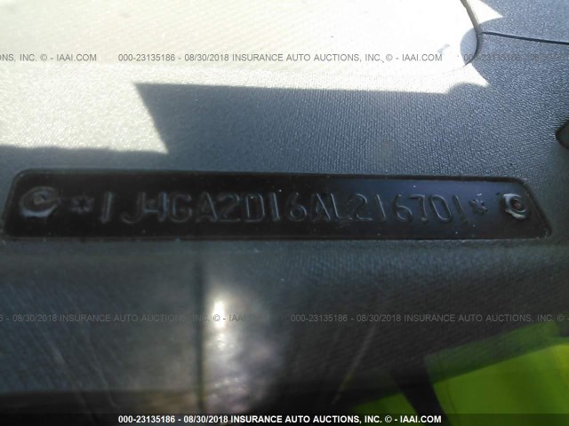 1J4GA2D16AL216701 - 2010 JEEP WRANGLER SPORT 绿色 照片 9