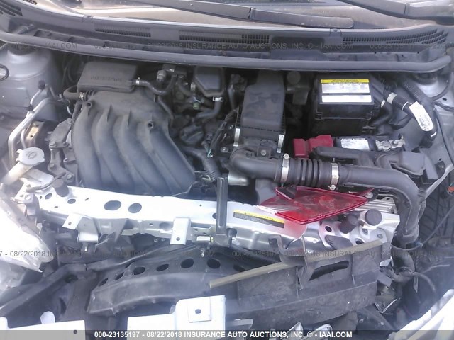 3N1CE2CP2FL418058 - 2015 NISSAN VERSA NOTE S/S PLUS/SV/SL/SR SILVER photo 10