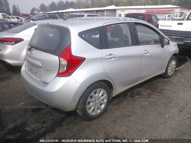 3N1CE2CP2FL418058 - 2015 NISSAN VERSA NOTE S/S PLUS/SV/SL/SR SILVER photo 4