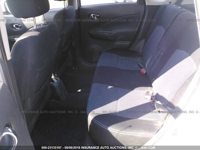 3N1CE2CP2FL418058 - 2015 NISSAN VERSA NOTE S/S PLUS/SV/SL/SR SILVER photo 8