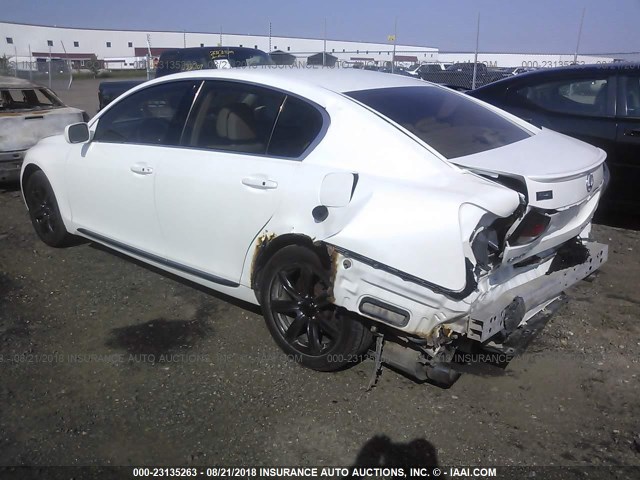 JTHCH96S860020779 - 2006 LEXUS GS GENERATION 200 300 WHITE photo 3