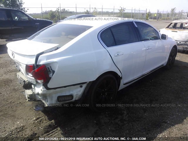 JTHCH96S860020779 - 2006 LEXUS GS GENERATION 200 300 WHITE photo 4