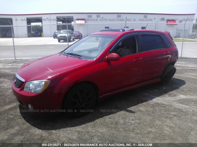 KNAFE161165314606 - 2006 KIA SPECTRA5 RED photo 2