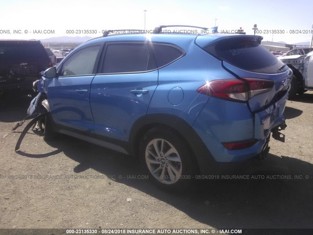 KM8J3CA45HU481975 - 2017 HYUNDAI TUCSON LIMITED/SPORT AND ECO/SE BLUE photo 3