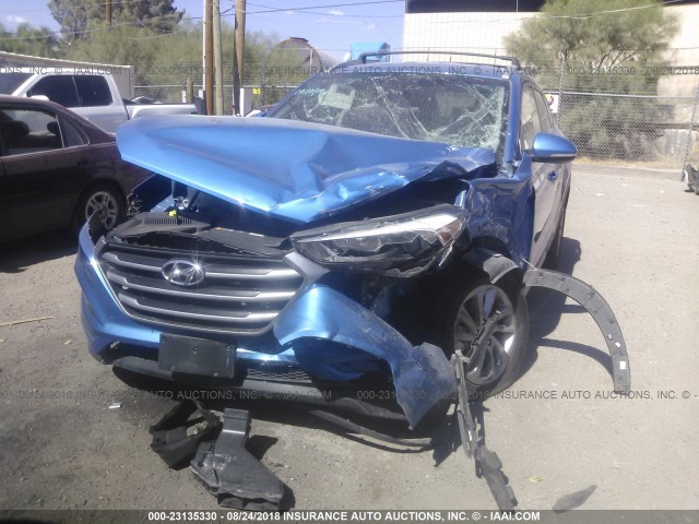 KM8J3CA45HU481975 - 2017 HYUNDAI TUCSON LIMITED/SPORT AND ECO/SE BLUE photo 6