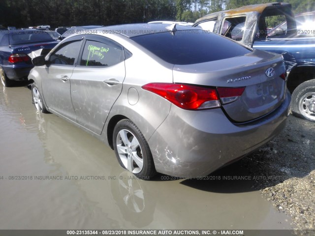 5NPDH4AE6DH164714 - 2013 HYUNDAI ELANTRA GLS/LIMITED GRAY photo 3