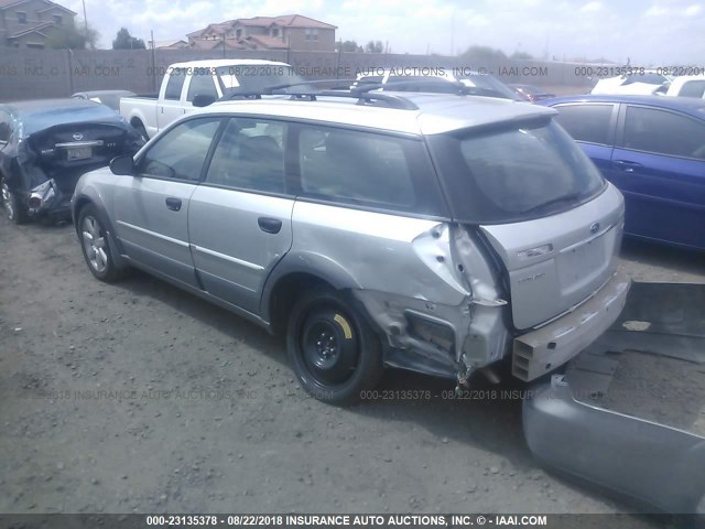 4S4BP61C367348354 - 2006 SUBARU LEGACY OUTBACK 2.5I GRAY photo 3