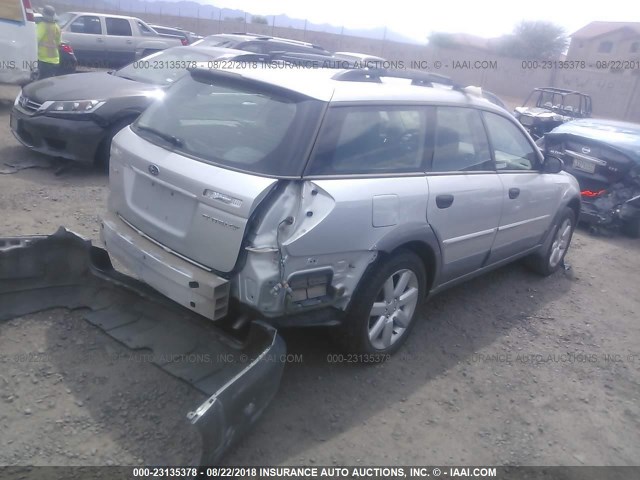 4S4BP61C367348354 - 2006 SUBARU LEGACY OUTBACK 2.5I GRAY photo 4