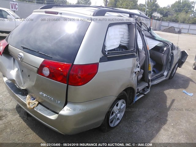 5TDZK23C78S217797 - 2008 TOYOTA SIENNA CE/LE GOLD photo 4