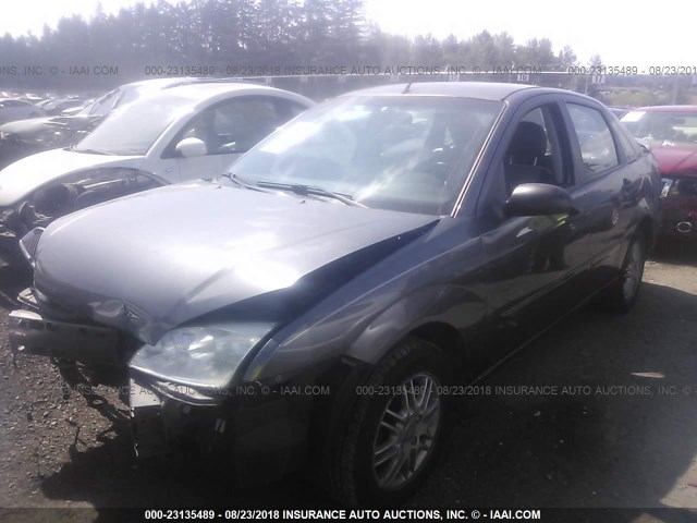 1FAHP34N77W191550 - 2007 FORD FOCUS ZX4/S/SE/SES GRAY photo 2