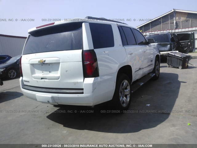 1GNSCBKC4HR330970 - 2017 CHEVROLET TAHOE C1500 LT WHITE photo 4