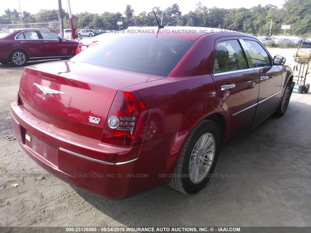 2C3LA53G58H307501 - 2008 CHRYSLER 300 TOURING RED photo 4