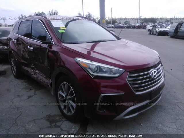 KM8SM4HF9HU178762 - 2017 HYUNDAI SANTA FE SE RED photo 1