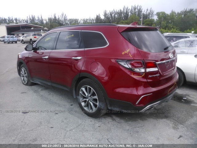 KM8SM4HF9HU178762 - 2017 HYUNDAI SANTA FE SE RED photo 3