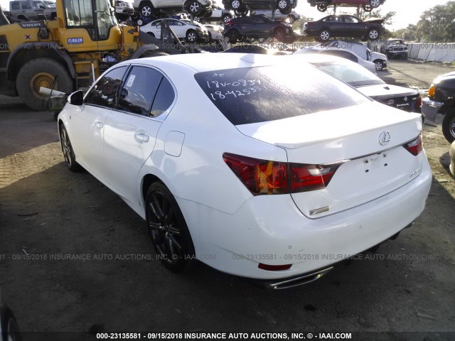 JTHBE1BL6FA017930 - 2015 LEXUS GS 350 WHITE photo 3