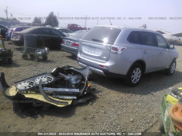 JA4AD2A34FZ010560 - 2015 MITSUBISHI OUTLANDER ES 银色 照片 4