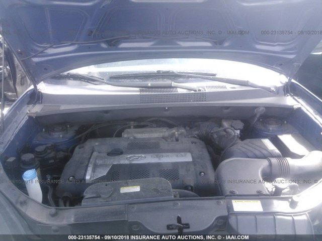 KM8JM12B35U070200 - 2005 HYUNDAI TUCSON GL BLUE photo 10