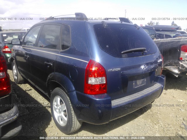 KM8JM12B35U070200 - 2005 HYUNDAI TUCSON GL BLUE photo 3