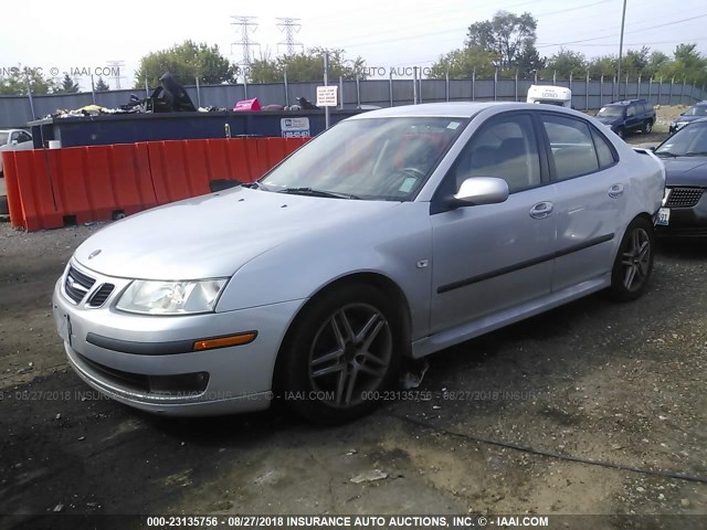 YS3FD49Y771135004 - 2007 SAAB 9-3 2.0T SILVER photo 2