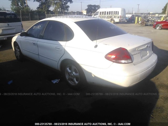 1FAFP56U77A128971 - 2007 FORD TAURUS SEL WHITE photo 3