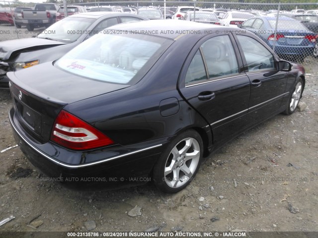 WDBRF52H77F934782 - 2007 MERCEDES-BENZ C 230 Dark Blue photo 4