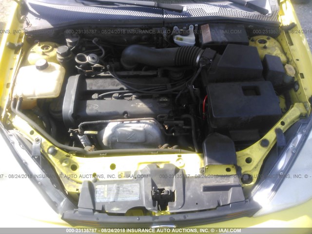 3FAFP31373R106133 - 2003 FORD FOCUS ZX3 YELLOW photo 10