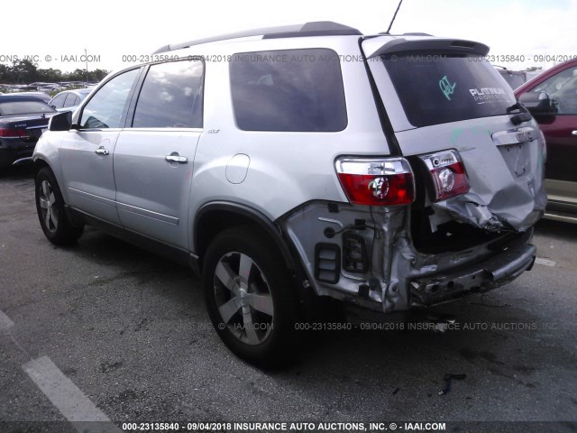 1GKKRRED1CJ396683 - 2012 GMC ACADIA SLT-1 SILVER photo 3