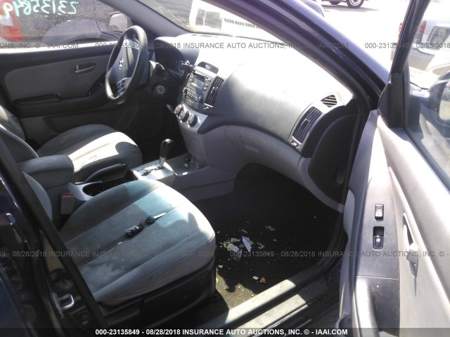 KMHDU46D59U690675 - 2009 HYUNDAI ELANTRA GLS/SE BLUE photo 5