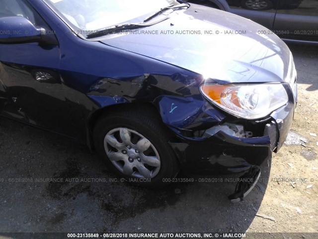 KMHDU46D59U690675 - 2009 HYUNDAI ELANTRA GLS/SE BLUE photo 6