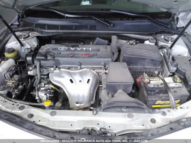 4T1BE46K37U505135 - 2007 TOYOTA CAMRY NEW GENERAT CE/LE/XLE/SE SILVER photo 10
