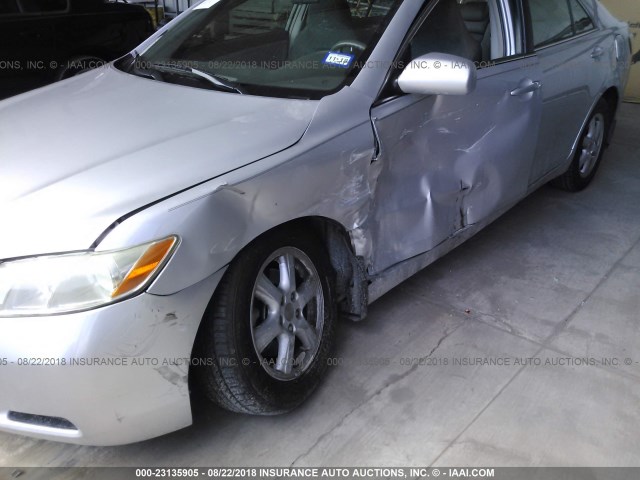 4T1BE46K37U505135 - 2007 TOYOTA CAMRY NEW GENERAT CE/LE/XLE/SE SILVER photo 6