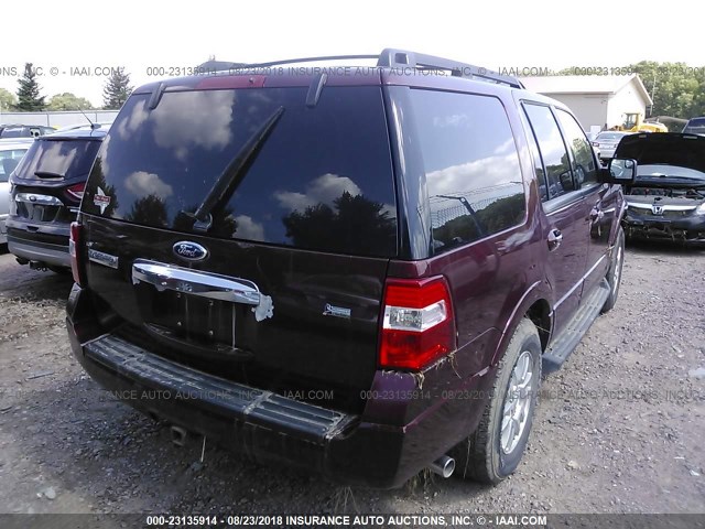 1FMJU1J5XCEF49412 - 2012 FORD EXPEDITION XLT/KING RANCH MAROON photo 4