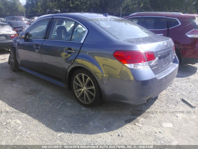 4S3BMBJ62E3027606 - 2014 SUBARU LEGACY 2.5I SPORT BLUE photo 3