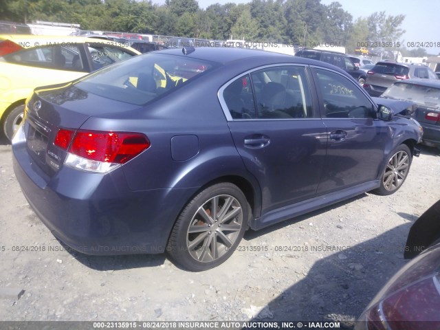 4S3BMBJ62E3027606 - 2014 SUBARU LEGACY 2.5I SPORT BLUE photo 4