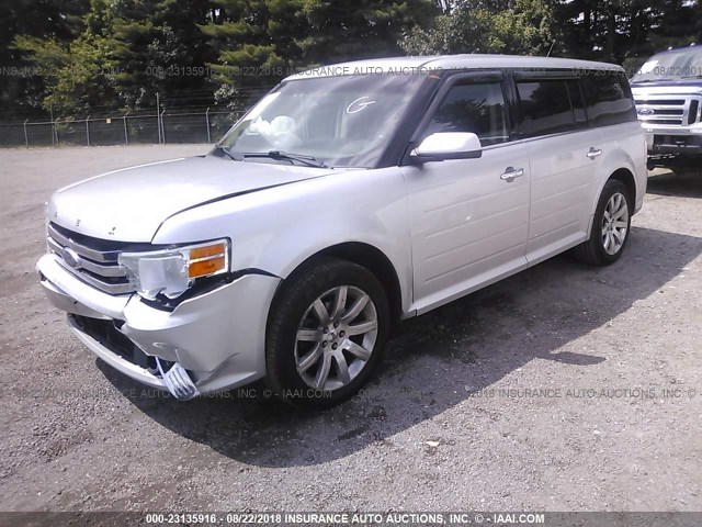 2FMGK5CC6ABA24875 - 2010 FORD FLEX SEL SILVER photo 2